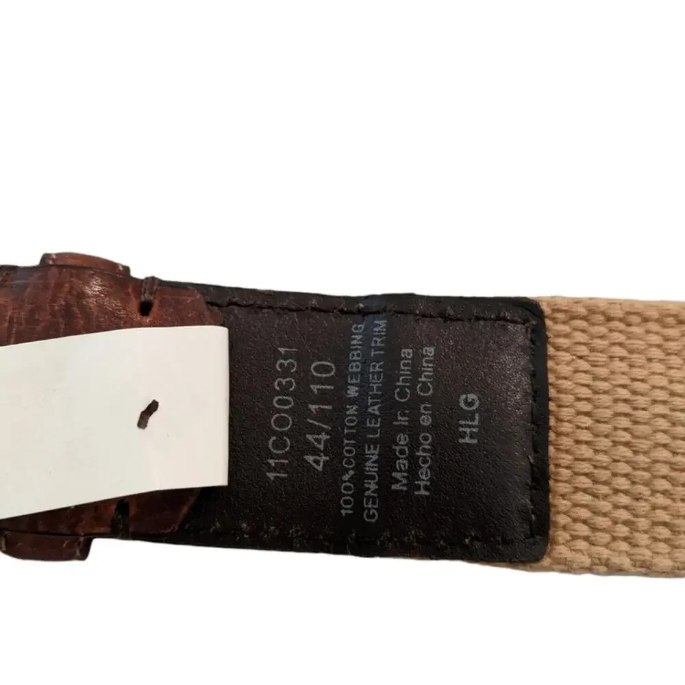 Columbia Canvas and Leather Belt size 44